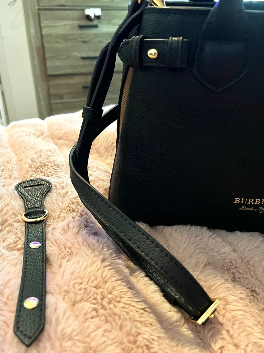 Burberry Mini Cotswolds Leather Handbag